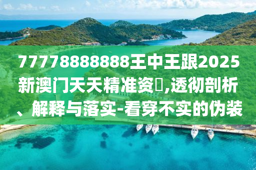 77778888888王中王跟2025新澳门天天精准资枓,透彻剖析、解释与落实-看穿不实的伪装