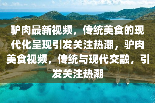 驴肉最新视频,传统美食的现代化呈现引发关注热潮,驴肉美食视频,传统与现代交融,引发关注热潮